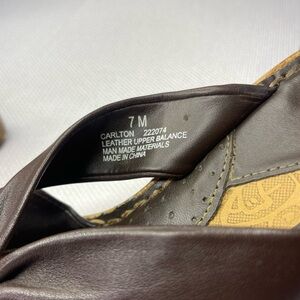 Sandales Slides Bjorndal à Talon Compensé Cuir Marron - Taille US 10 M, Occasion